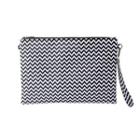 Chevron Wristlet Clutch