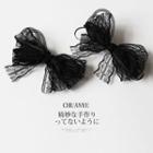 Lace Bow Hair Clip 03# - Black - One Size