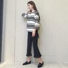 Set Striped 3/4-sleeve T-shirt + Boot Cut Pants