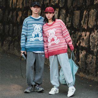 Cartoon Striped Sweater