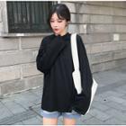Long Sleeve Loose Plain T-shirt