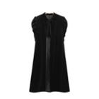 Bow Accent Velvet Cape