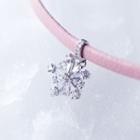 925 Sterling Silver Rhinestone Snowflake Choker As Shown In Figure - One Size