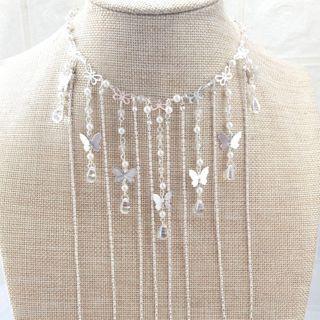 Butterfly Fringe Necklace