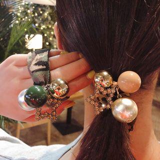 Bead Rhinestone Star Hair Tie
