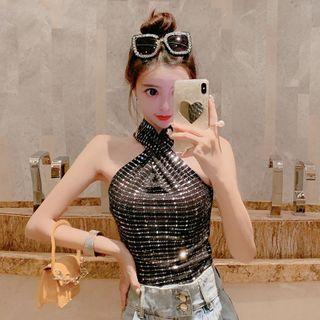 Bling Bling Off Shoulder Vest