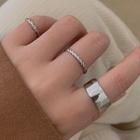Set Of 3: Ring Silver - One Size