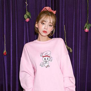 Esther Loves Chuu Bunny Print Sweatshirt