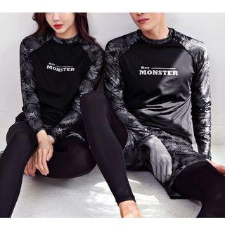 Couple Matching Long-sleeve Rashguard / Swim Shorts / Pants / Set