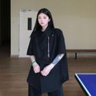 Short Sleeve Asymmetrical Button-up Shirt