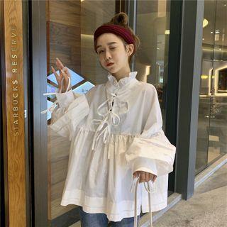 Two-way Ruffled Oversized Shirt