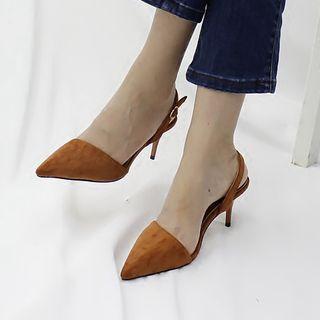 Slingback Pointy-toe Stiletto Sandals