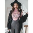 V-neck Strappy-hem Buttoned Cardigan