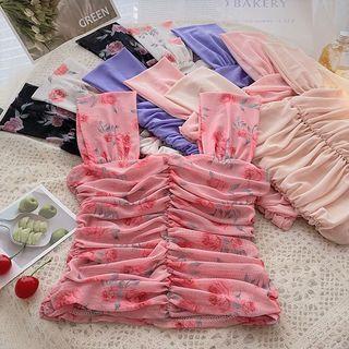 Floral Frilled Tank Top