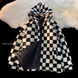 Fleece Check Quilted Jacket