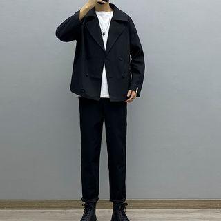 Plain Blazer / Straight Leg Pants / Long-sleeve T-shirt