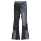 Patchwork Bootcut Jeans