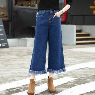 Fringe Wide-leg Jeans