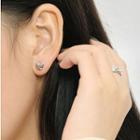 Textured Geometric Stud Earring