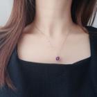Gemstone Necklace 1 Pc - Gemstone Necklace - Purple - One Size
