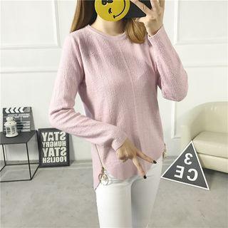 Plain Side Zip Sweater