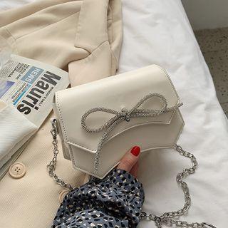 Bow Flap Chain Crossbody Bag