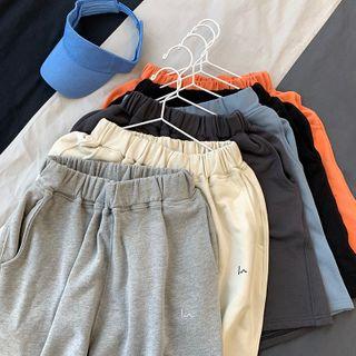 High-waist Embroidered Sweatpants