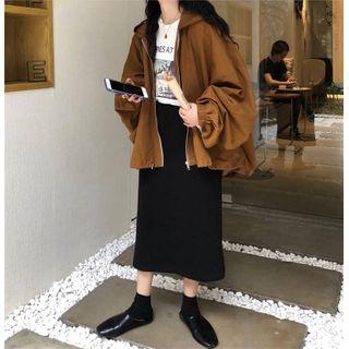 Batwing Sleeve Hooded Jacket