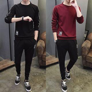Set: Number Label Sweatshirt + Sweatpants