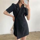 Short-sleeve Blazer Romper