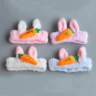 Carrot & Rabbit Ear Face Wash Headband