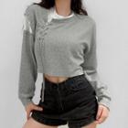 Mock Two-piece Chain Strap Sweatshirt