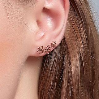 Alloy Flower Earring 1 Pair - 01 - 7985 - Kc Gold - One Size