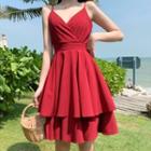 Spaghetti Strap Mini A-line Beach Dress