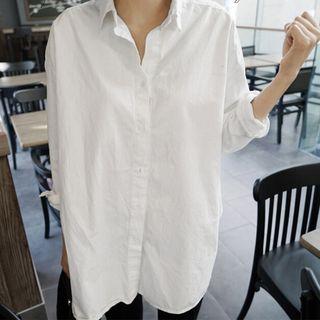 Plain Long Oversize Shirt