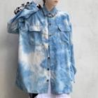 Tie-dye Print Corduroy Long-sleeve Shirt