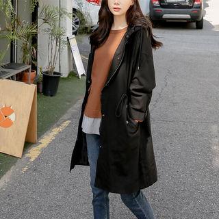 Pocket-side Hooded Cotton Parka