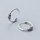 925 Sterling Silver Hoop Earring 1 Pair - S925 Silver - One Size