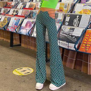 Cut-out Straight Pants