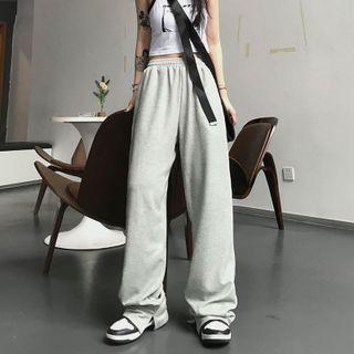 Contrast Trim High-waist Wide-leg Sweatpants