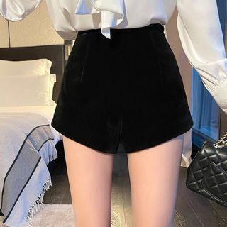 High Waist Velvet Hot Pants