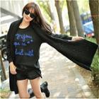 Embroidered Lettering Pullover