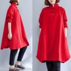 Long-sleeve A-line Coatdress