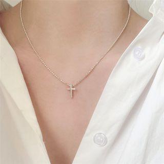 Cross Pendant Sterling Silver Necklace 925 Sterling Silver - Silver - One Size