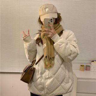 Quilted Button Jacket Almond - One Size