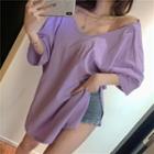 Short-sleeve Chained Back T-shirt