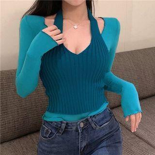 Halter Top / Long-sleeve Plain Top