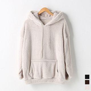 Boxy Sherpa-fleece Hoodie