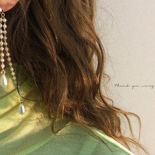 Faux-pearl Beaded Drop-earrings