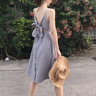 Bow Back Strappy Dress